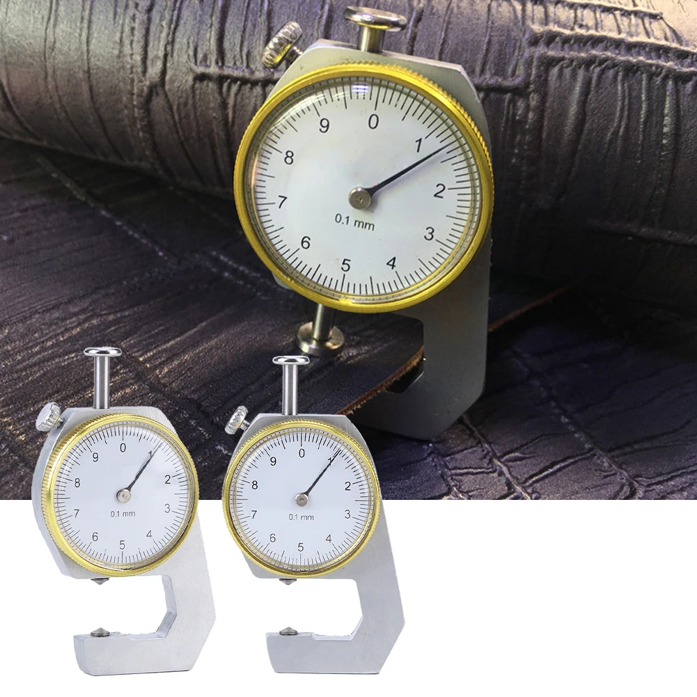 Measuring Thickness  Thickness Gauge Round  Accuracy Measuring Tool Flat Pointed Head Range of 0‑10 mm Thickness Gauge