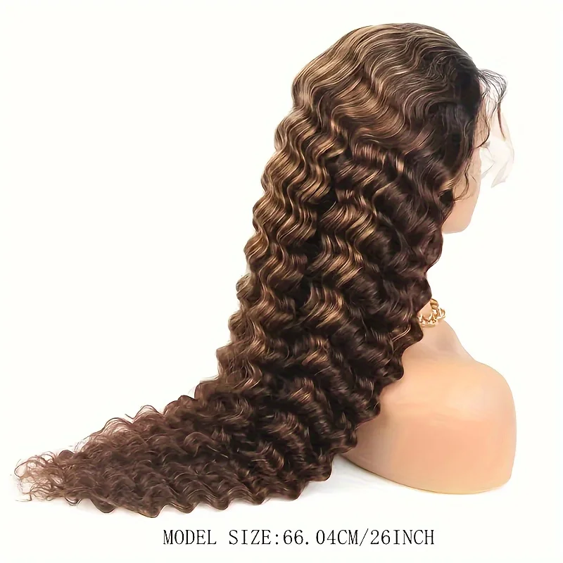 200% 13x4 5x5 Highlight Human Hair Wig Jerry Curly Deep Wave Lace Front Wig For Women 13x4 Ombre Lace Frontal Wig Human Hair Free Part Pre view 4