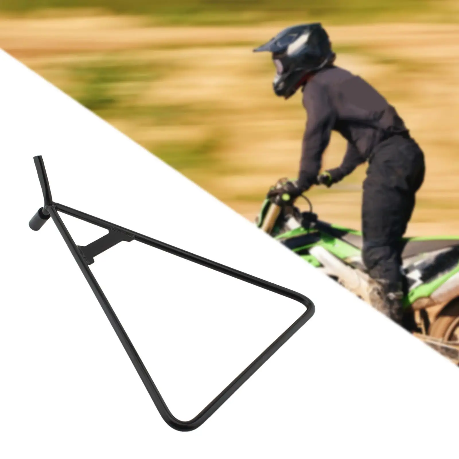 

Generic Motorcycle Triangle Stand, Iron Portable, Practical, Sturdy Premium Durability Easy to Install Side Stand Accessories