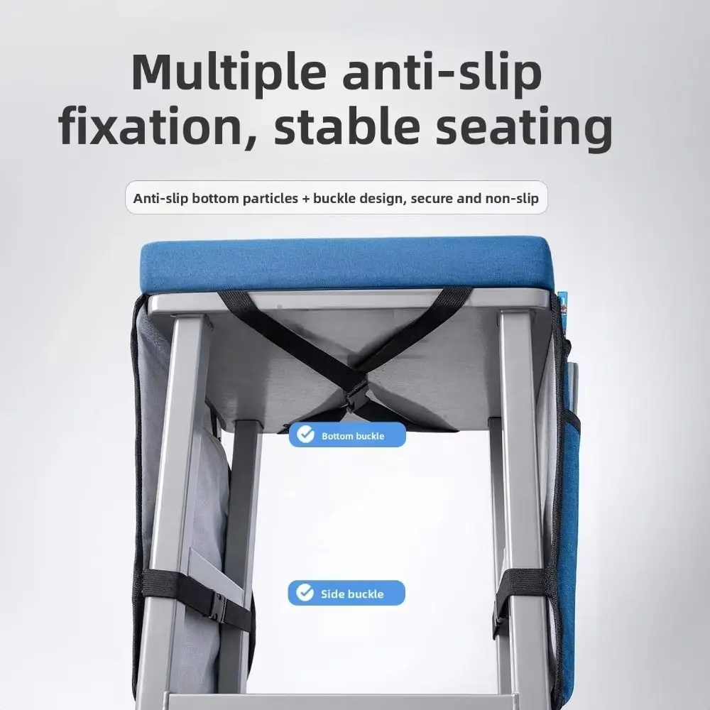 High Elastic Sponge Chair Pad Non-slip Storage Pocket Sponge Padded Pad Detachable Cover: Space Saving Soft Butt Pads
