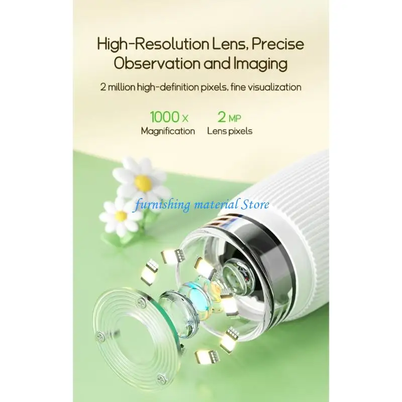 

Y5GD Kids Science Tool 1000X USB Rechargeable Microscope Camera Video Record