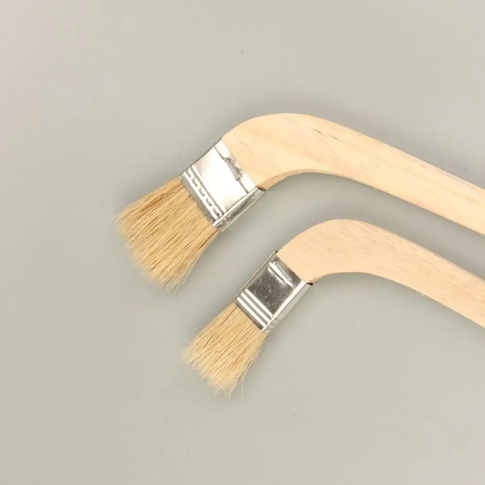 Long Handle Elbow Universal Bristle Brush Wall Painting Cleaning Tool Wood Handle Brush Cleaning Handle Wooden Brush