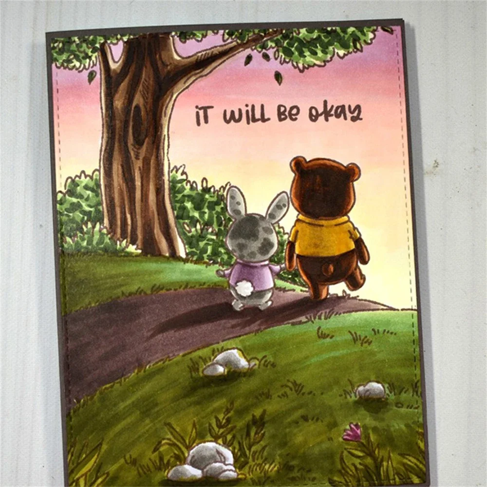 الشتاء الحيوان عيد الميلاد Besties Stamps وقطع يموت بعيدا في مدير القرد StampSet DIY بها بنفسك سكرابوكينغ الحرفية بطاقة صنع #2