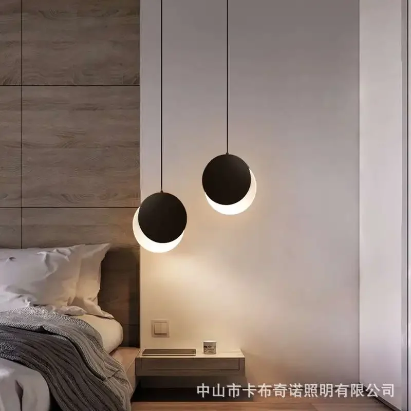 LED Pendant Light Living Room Dining Room Restaurant Bedroom Bedside Modern Home Decoration Suspension Lamp White Black