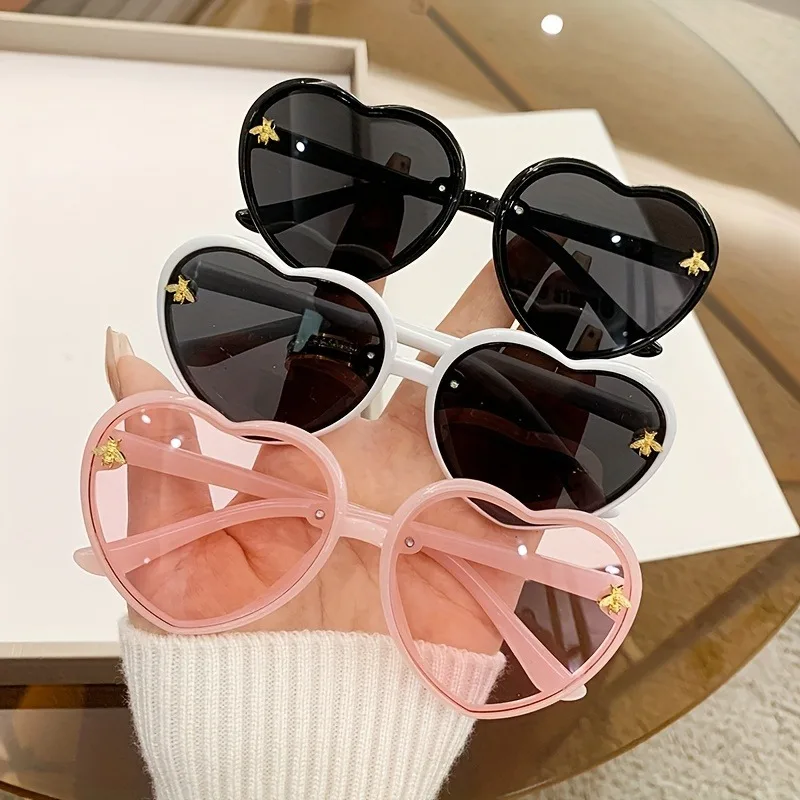Neue Retro Love Frame Little Bee Dekobrille für Jugendliche, modische Brille für Jugendliche – Detail 2