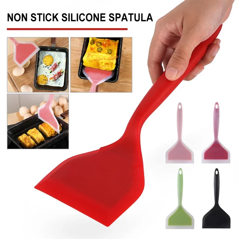 Silicone Spatula Tool Non-stick Shovel Kitchen Utensils Tamagoyaki Turner Omelets Pan Non Stick Turners Food Home Cooking