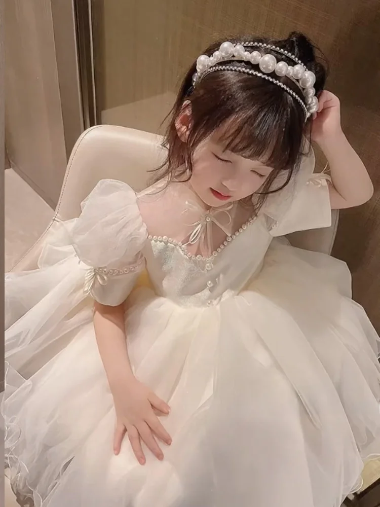 ชุดกระโปรงดอกไม้สำหรับเด็กผู้หญิงในงานแสดงเปียโนวันเกิดของเจ้าหญิงน้อย หรือ งานพิธีแต่งงานของเด็ก