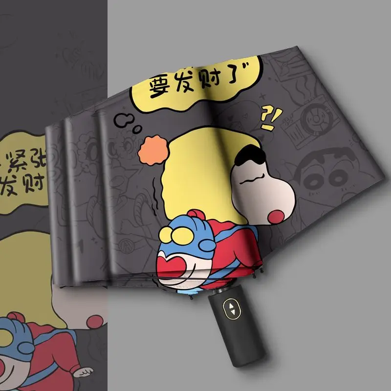 تلوين شين تشان Nohara Shinnosuke الكرتون لطيف أنيمي مظلة محيطية شخصية الإبداعية للطي واقية من الشمس مظلة هدية