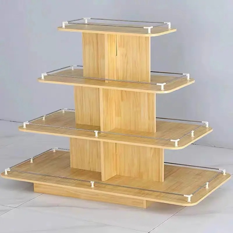 Nakajima Display Supermarket Container Shelf Wooden Display Stand Display Cabinet Stack Head Cosmetics Maternal