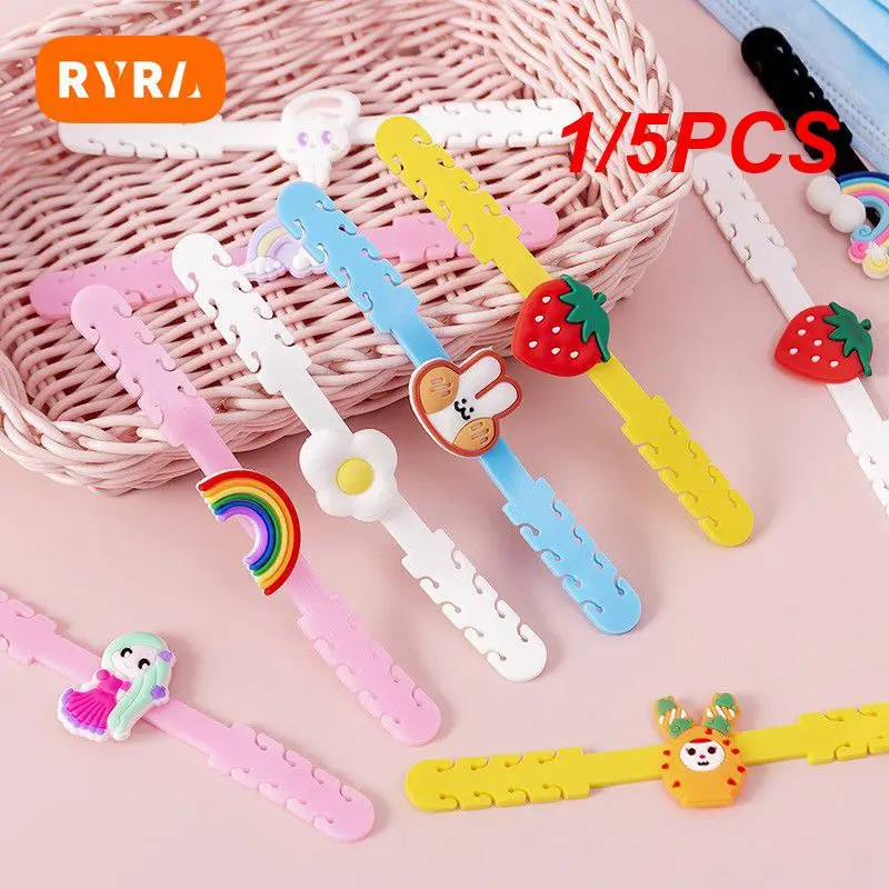 1/5PCS Silicone Mask Extender Strap Holder Extension Ear Hook Protector Children Adjustable Anti-Slip Face Masks Ear Pain