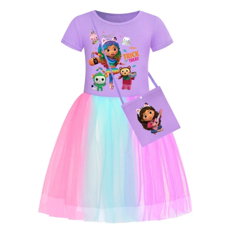 G-Gabbys Poppenhuis Kids Trick Or Traktatie Gabby Katten Jurk Baby Meisjes Schattige Kanten Prinsessenjurk Peuter Meisjes Verjaardagsfeestjurken