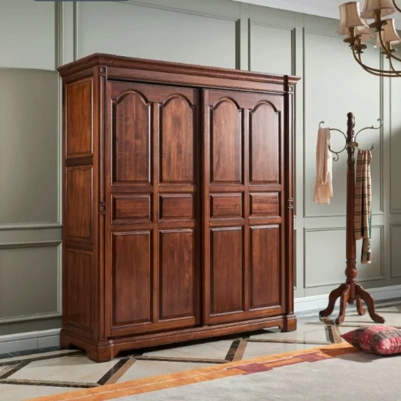 Wood Hanging Clothes Wardrobe Closet Luxury Brown Space Saving Wardrobes Bedroom Wooden Hotel Armadio Guardaroba Furniture Home
