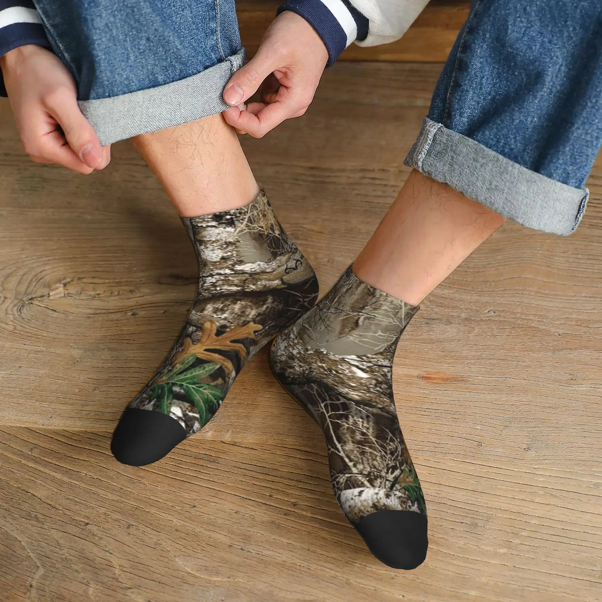 

All Seasons Real Tree Socks Harajuku Super Soft Sport Middle Tube Socks Soft Fashion Stockings for Men Women Gifts