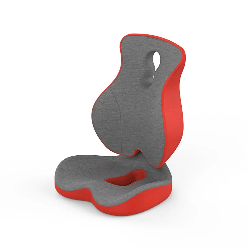 

Seat cushion and backrest integrated office sedentary and not tired memory cotton seat cushion waist support chair cushion