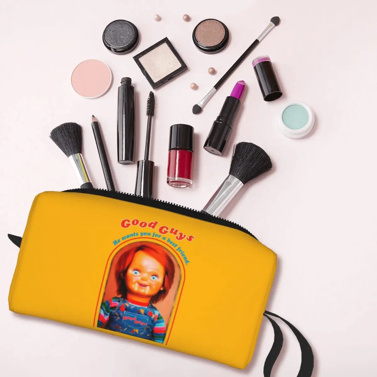 Chucky Retro Movies Travel Cosmetic Bag for Women Good Guys Child's Play Toiletry Makeup Organizer Lady Beauty Storage Dopp Kit