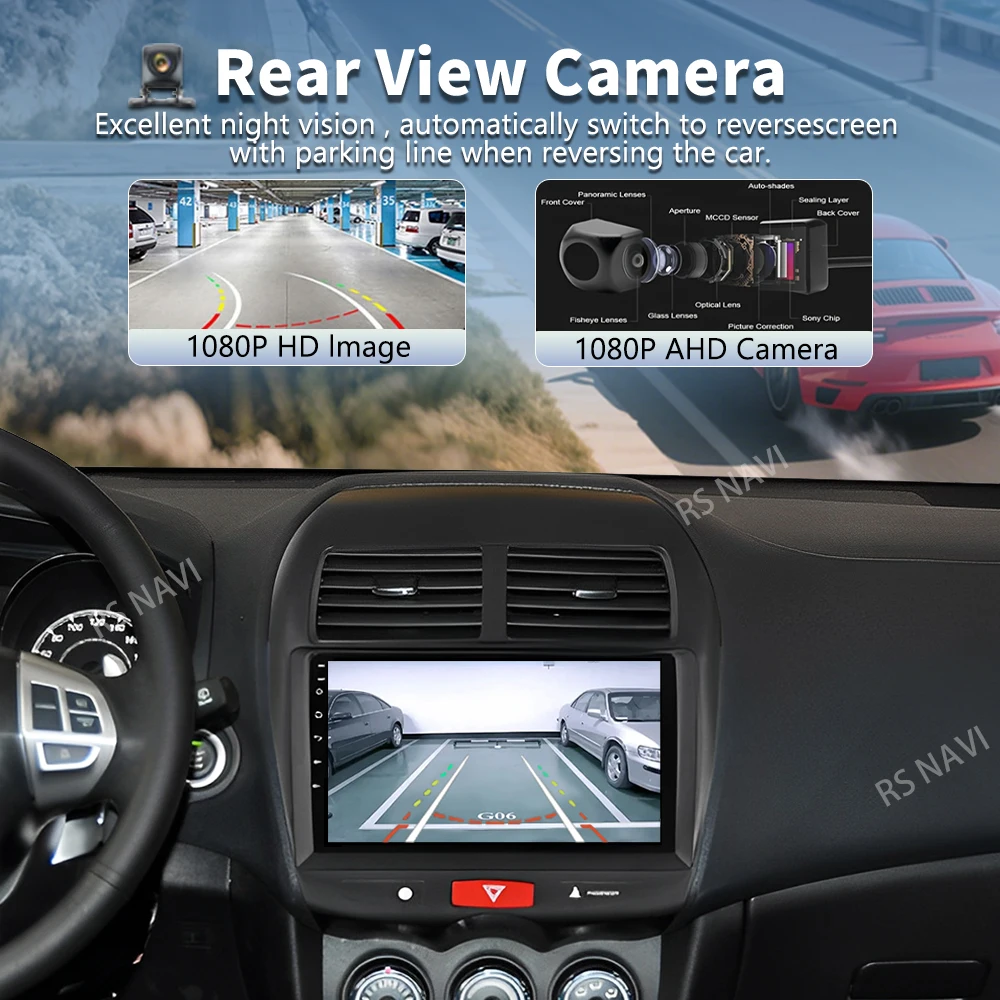 Android 16 For Mitsubishi ASX 1 2010 - 2016 2K QLED Android Car Radio Multimedia Video Player GPS Stereo CarPlay 4G Head Unit