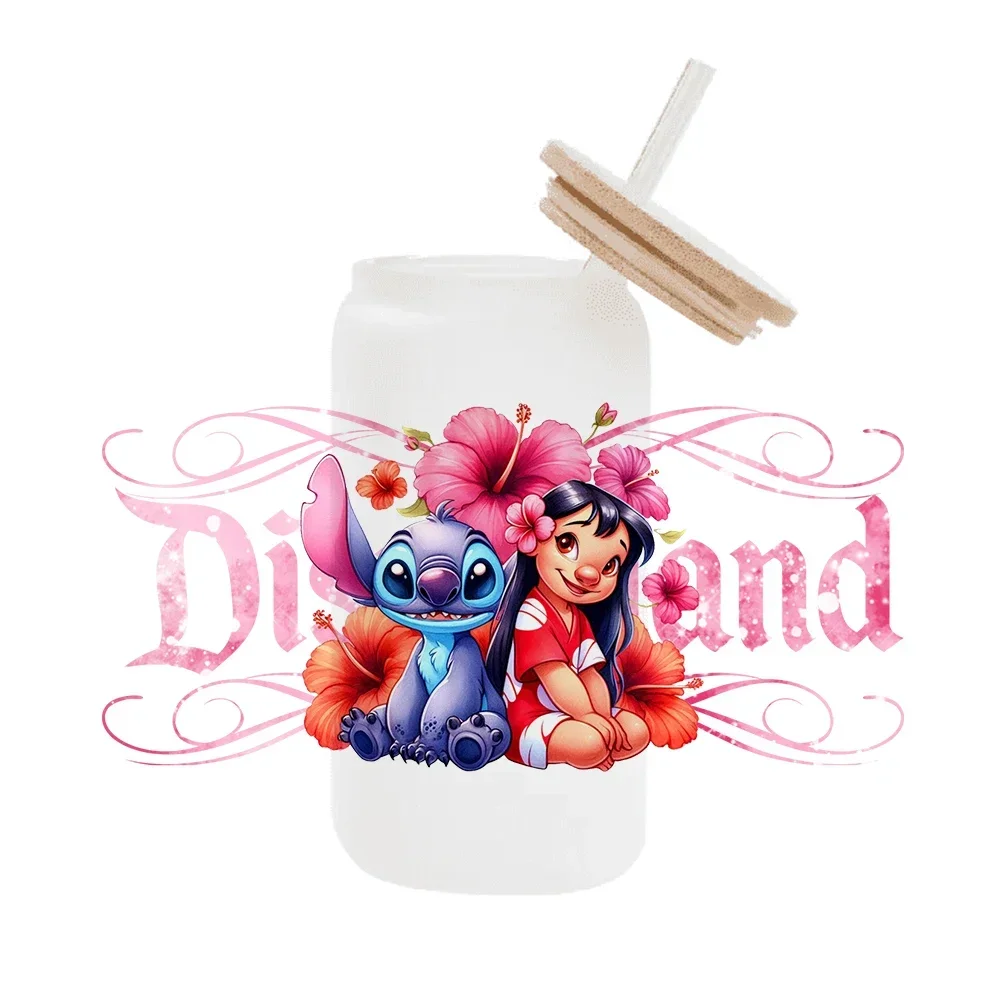 Stitch Disneyland DTF Sticker Cups Cool Personalize UV Wrap Transfer Sticker Custom Labels DIY Logo Selfadhesive Waterproof