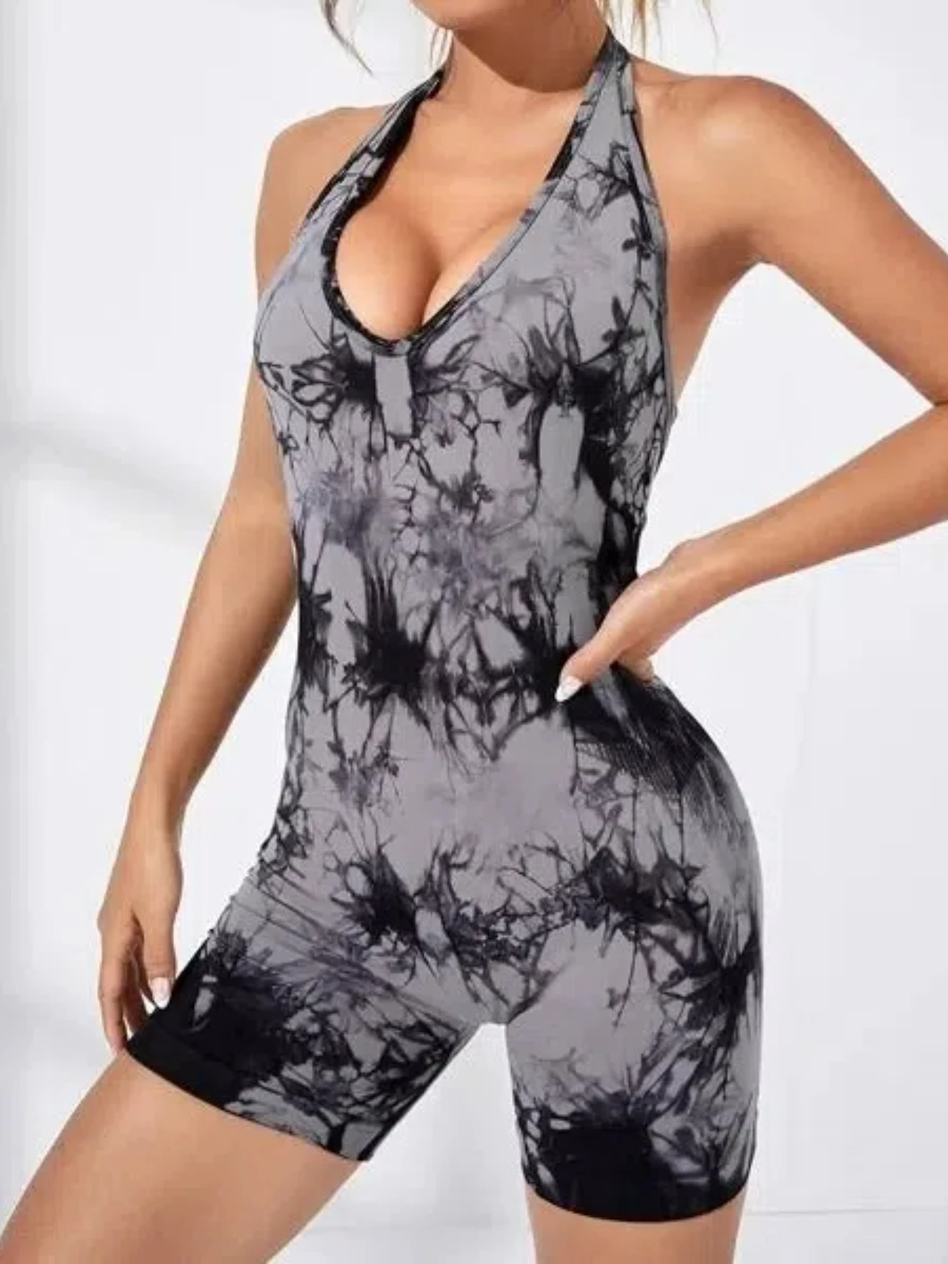 

Sport Women Romper Ladies Sling Neck Sexy Sleeveless Tank Tops Overalls Bodysuit Jumpsuit Backless Bodysuit Female