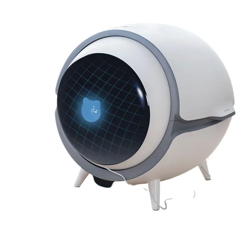 

Application-controlled smart cat litter box with large capacity and automatic toilet self-cleaning function