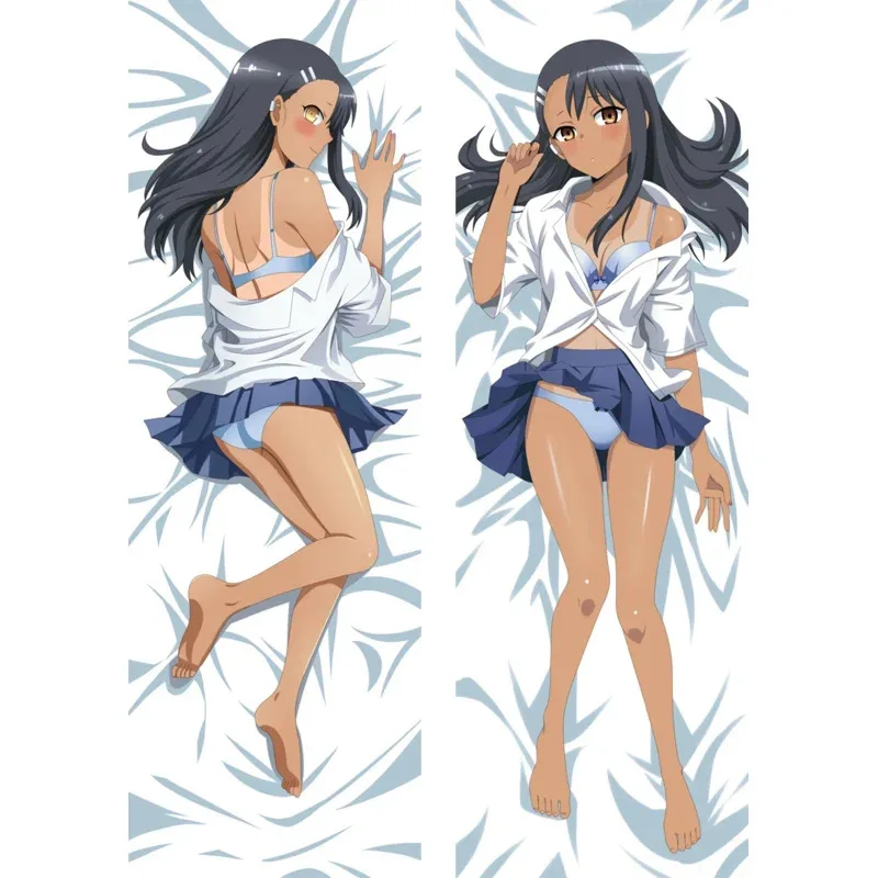 DY2025No juguete conmigo, funda Miss Nagatoro Dakimakura, funda de almohada de dibujos animados de Anime, funda de almohada japonesa Otaku, ropa de cama