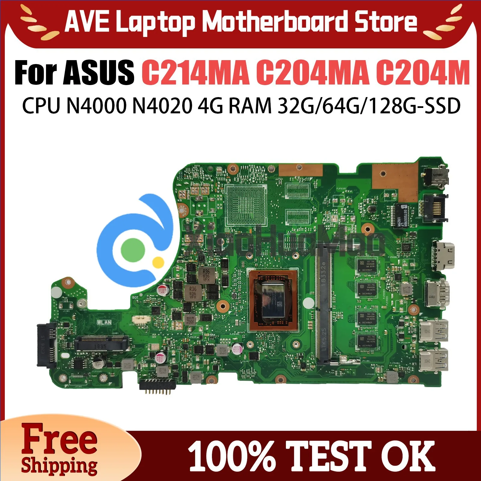 Laptop Motherboard For Asus X555QA X555QG X555Q X555B X555BA X555BP K555B Mainboard A6 A9 A10 A12 FX-9800P CPU 4G/8G-RAM