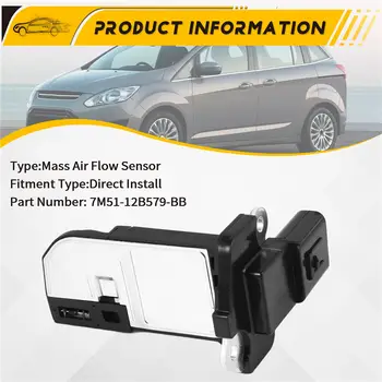 7M5112B579BB 7M51-12B579-BB 質量空氣流量計感測器 MAF 適用於福特 C-Max、福克斯、Fusion、Transit、Kuga、蒙迪歐以及沃爾沃 C30 10 最佳銷售 福特福克斯空氣流量感知器 - №2