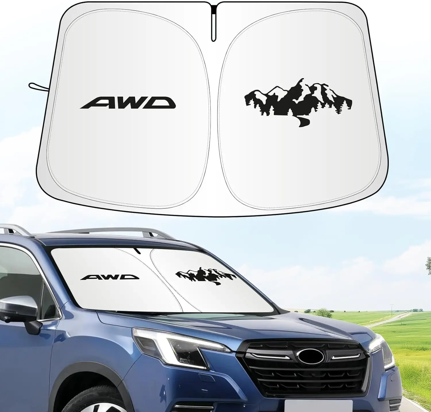 

for Subaru Forester Sun Shade 2014-2024 2025, Car Front Window Covers Sun Visor Protector, Foldable Blocks UV Rays Windshield Su