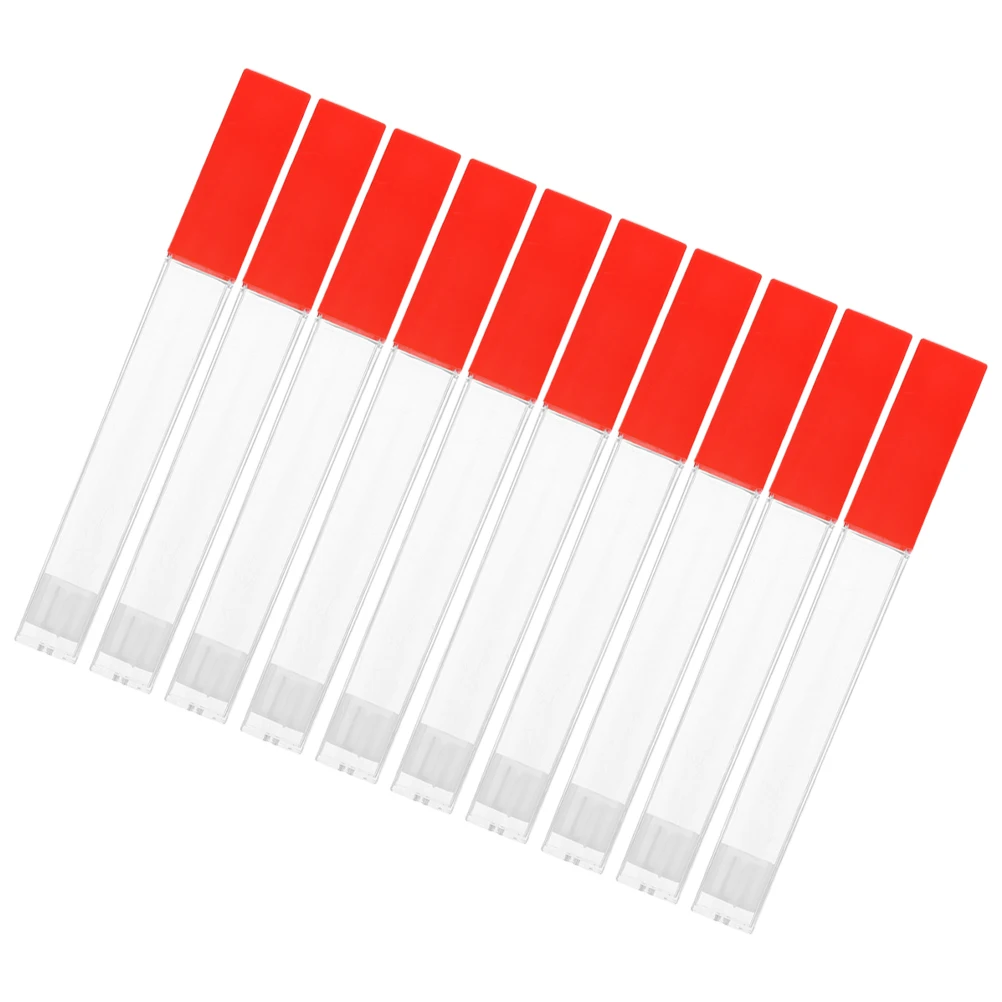 

10 Pcs Thermometer Protective Barrel Reusable Plastic Tubes Caps Red Small Storage for Thermometers Needles Multifunctional
