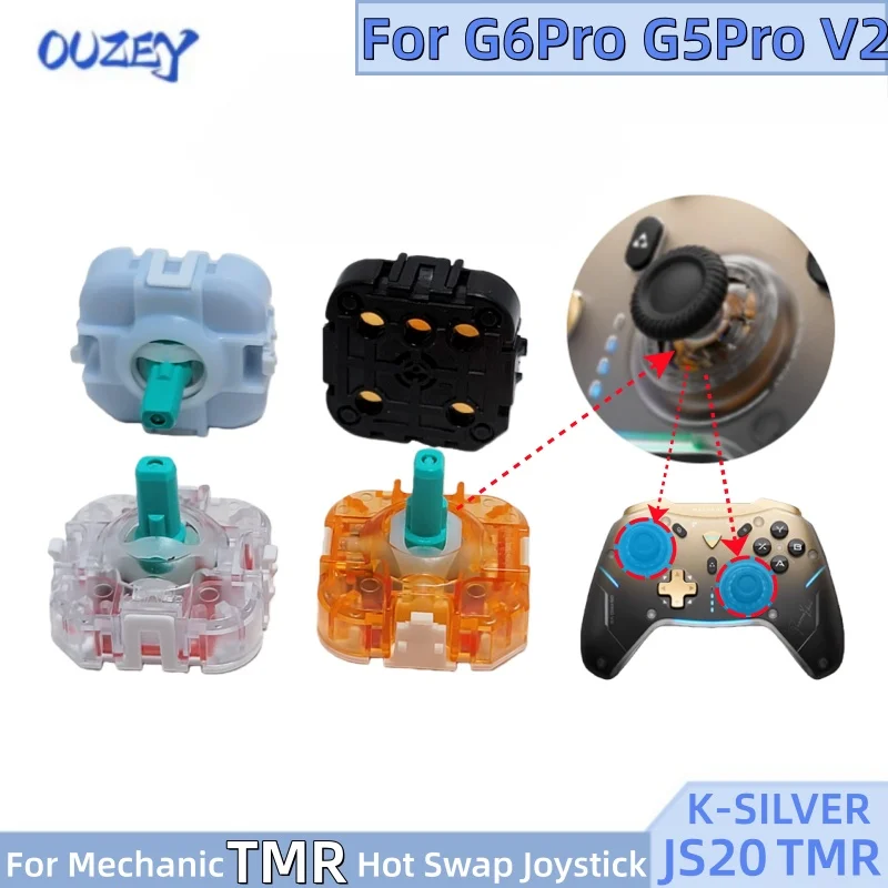 

2PCS TMR for Mechanic Hall Hot Swap Joystick JS20 Multiple Tactile Options Compatible G6Pro G5Pro V2 Game Controller