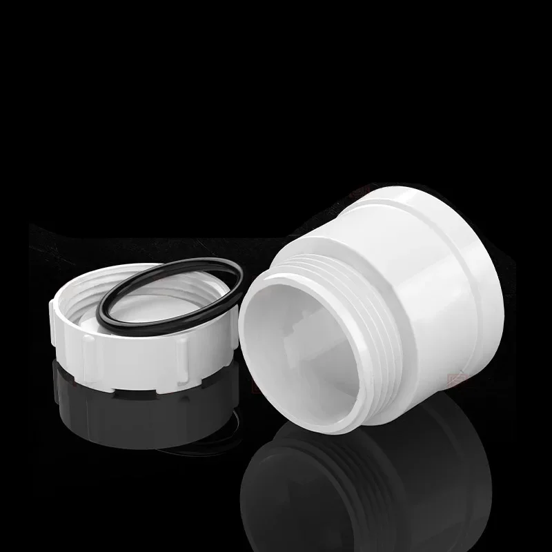 1PCS PVC Pipe Female Plug Horizontal Cleanout Plug Cap Inspection Outlet Drain Pipe Fitting End Cap  50/75/110/160/200/250/315MM