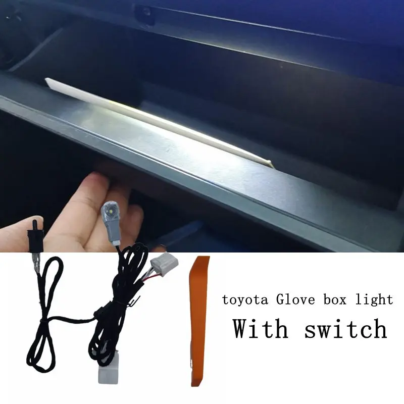 With switch Interior Canbus White LED Glove Box Light Lamp For toyota rav4 xa50 2019-2024 corolla altis/cross 2020-2024