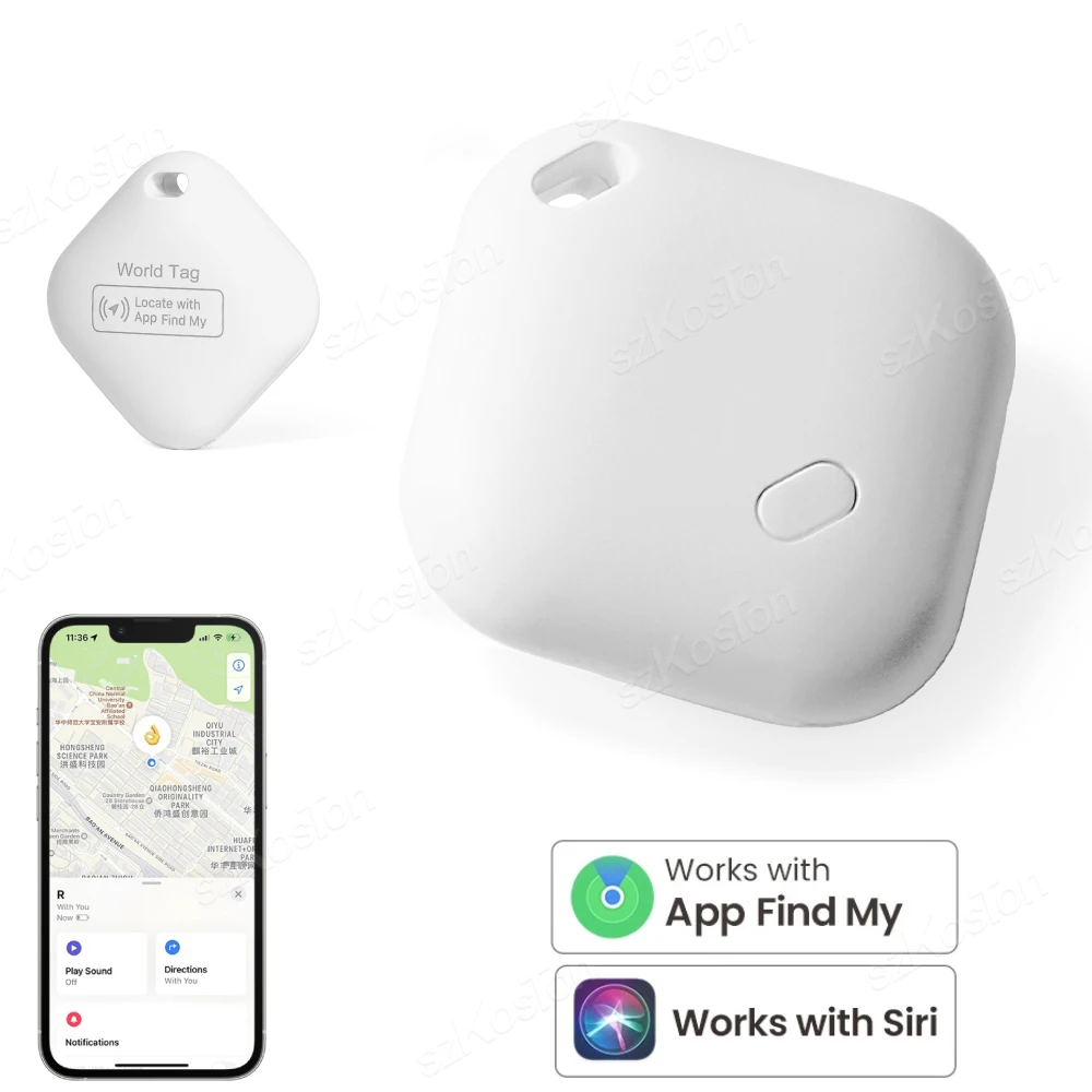 Bluetooth-compatible GPS Tracker Locator Works With Find My App Only For IOS System Mini Tag Keys Finder For Bag Wallets