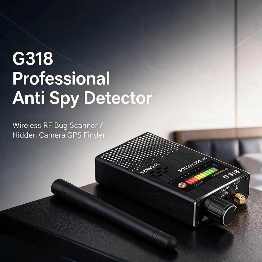 G318 Anti-Spy Wireless RF Signal Detector Bug GSM Audio Finder GPS Tracker Scan Detector WiFi Radio Anti Candid Camera Detector