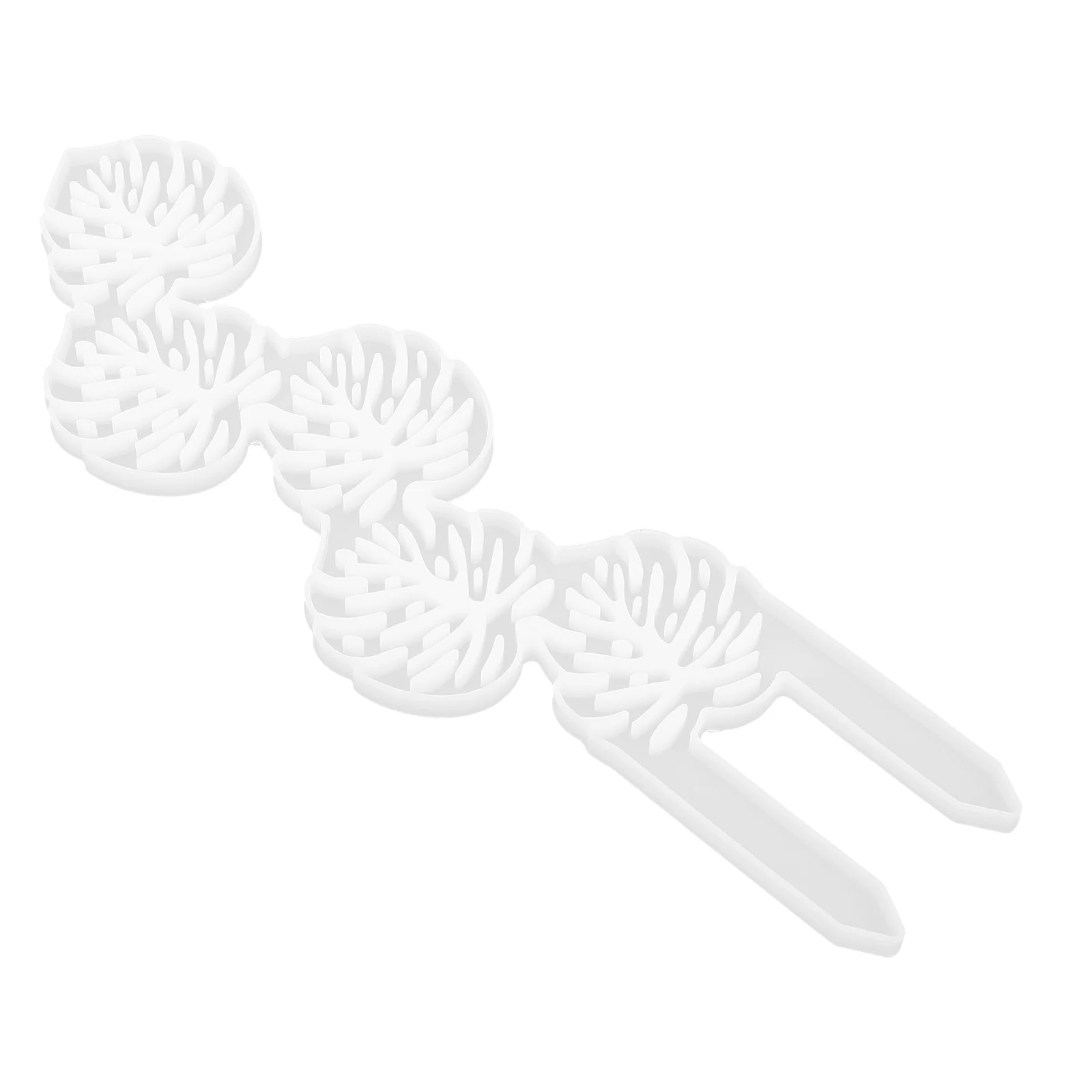 잎 모양 식물 라벨 실리콘 몰드 재사용 가능 내구성 쉬운 청소 DIY 에폭시 식물 표지판 몰드 에폭시 DIY 라벨 제작