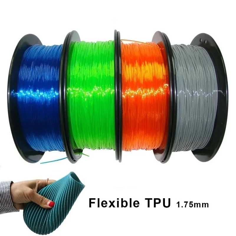 multicolor transparente turquesa flexivel tpu filamento material de impressao 3d turquesa 175 mm 1kg 01