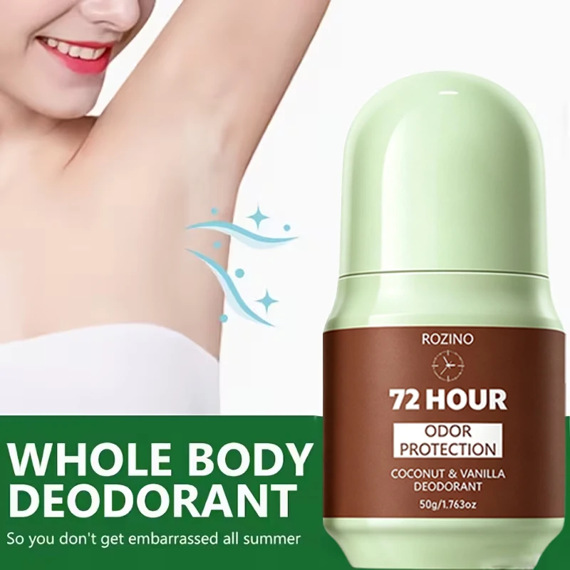 1Pcs/2Pcs/3Pcs Coconut Vanilla 72-Hour Long-Lasting Deodorant Stick, Can Deodorize the Whole Body, Effectively Solves the Embarrassing Problem of Underarm Sweat, Hypoallergenic, Suitable for All Skin Types, Eliminates Odor and Stickiness, Suitable for Underarms, Hands, Feet, and Body, Highly Effective in Removing Odor, Can Be Applied at Any Time, Unisex