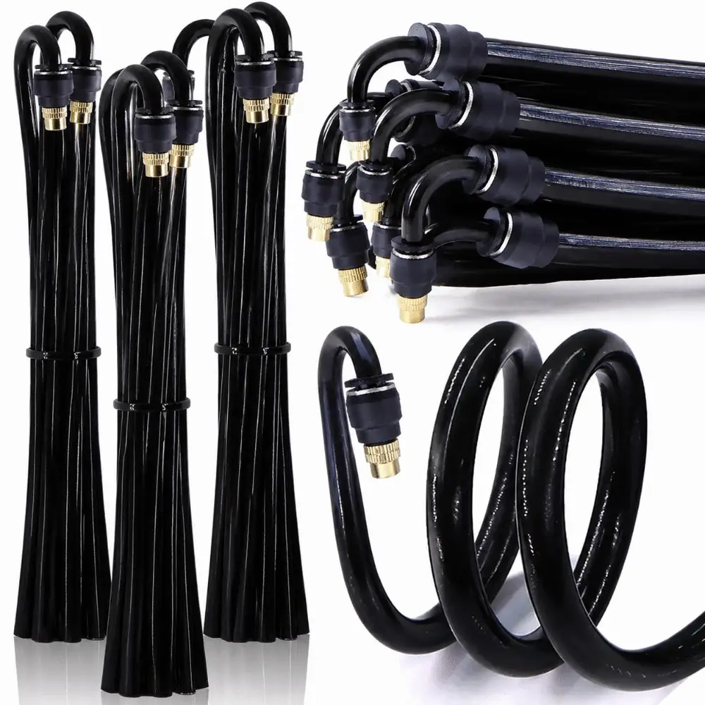 5pcs 4in1 Mode Adjustment Misting Nozzles 10/20/30/40/50cm 8mm Tube Bendable Garden Atomization Sprayer