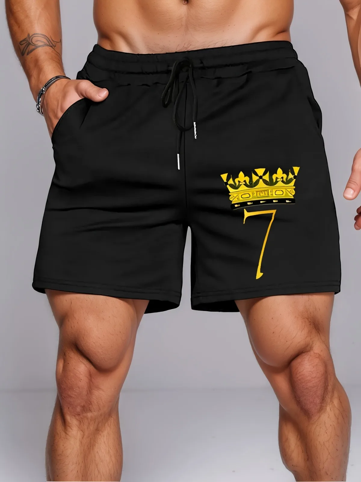 

Мужские спортивные шорты с цифровой печатью High Street — модные и подходят для бега в тренажерных залах, активного отдыха летом