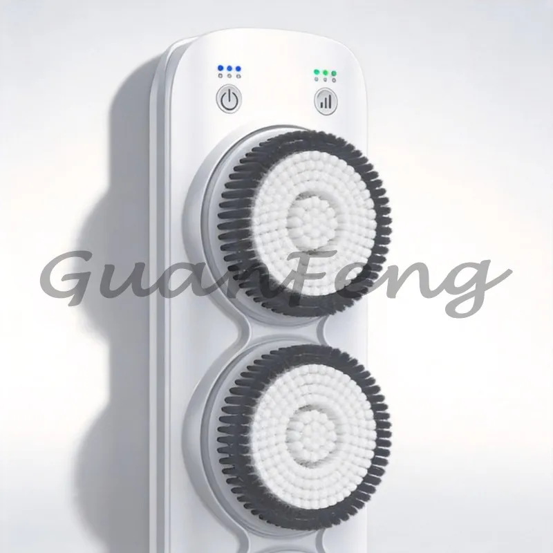 Wall-mounted Electric Bath Brush, Rechargeable Soft Hair Back Scrub, Multi-function, Bath Tool