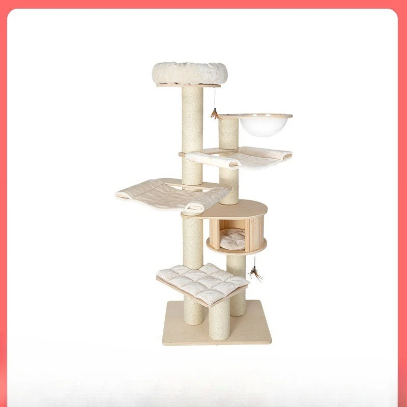 

Кошачье гнездо, интегрированное кошачье дерево, рама для лазания для кошек из массива дерева