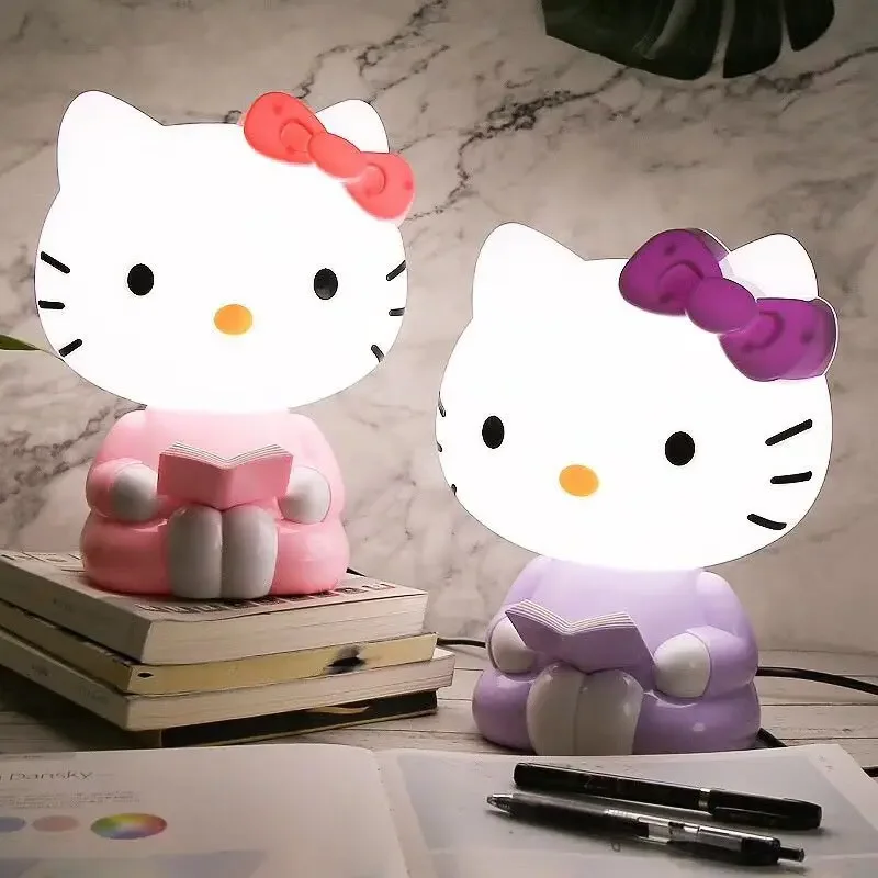 

Kawaii Genuine Sanrio Children Bedroom Table Lamp Night Light Bedside Lamp Hello Kitty Cartoon Girl Warm Night Light Cute Gift