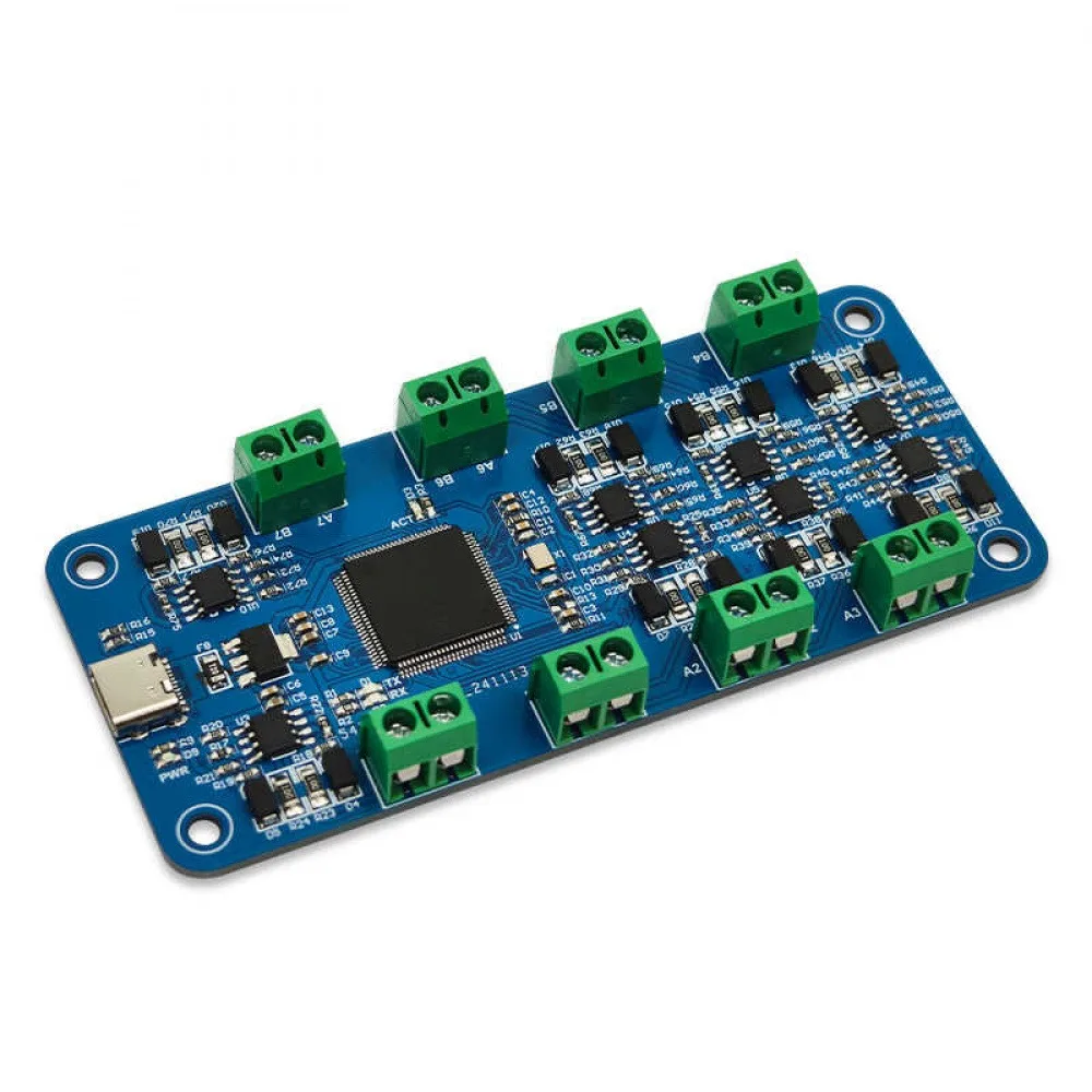 USB To 8-Way RS485 Communication Module CH348L Chip Half-Duplex Signal Transmission With Indicator Light For Scanner Printer