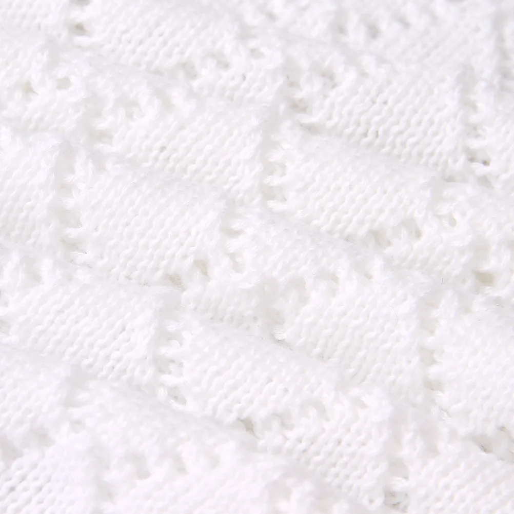 طفل بطانية اللون محبوك الجوف التدريجي عربة طفل بطانية الخريف الشتاء خفيفة الوزن الرضع غطاء دافئ #4