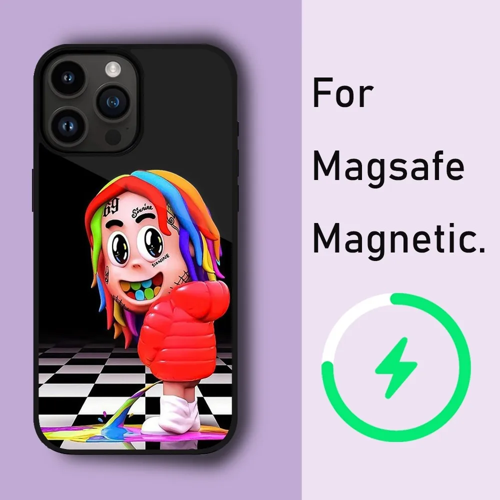 Rapper 6ix9ine Phone Case For iPhone 15 14 13 12 11 Pro Max Plus Phone Magnetic for Macsafe Cases Cover