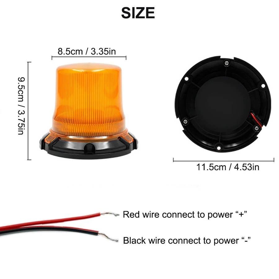 54 LED Car Emergency Traffic Strobe Lights Vehicles Rooftop Flashing Warning Beacon Light Safety Signal Lamp 12V-24V