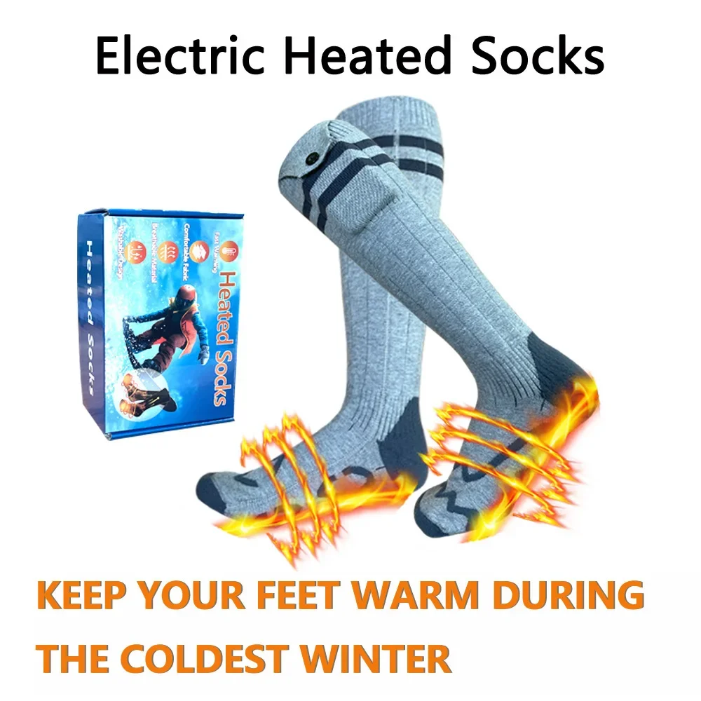 Rechargeable Heated Socks for Skiing, Smart Heated Footwear, Bluetooth-Controlled, Mobile App, New