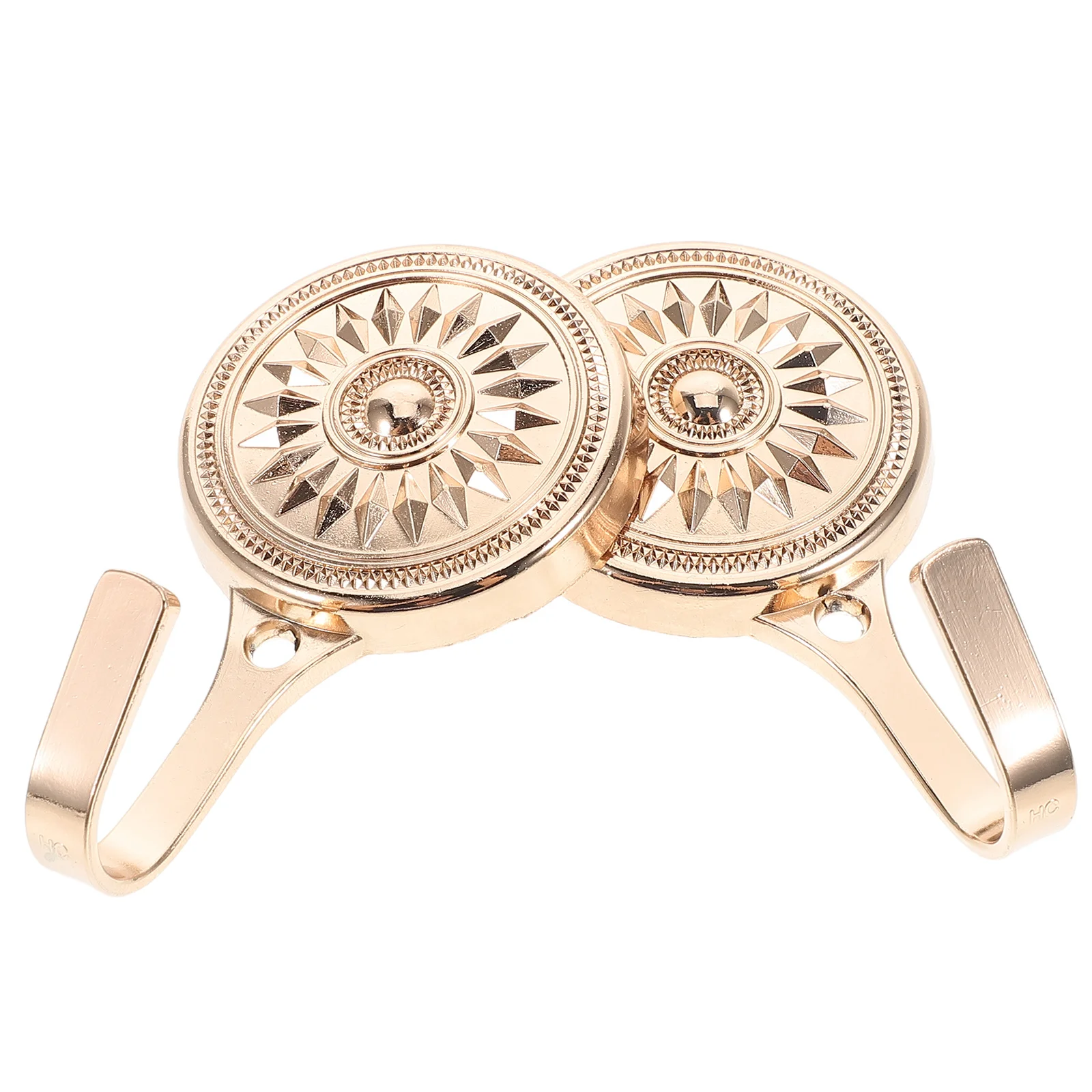 

2Pcs Sunflower Hook Set Elegant Zinc Alloy Wall Hooks Curtain Hangers Closet Kitchen Decorative Coat Hat Hooks Multifunctional