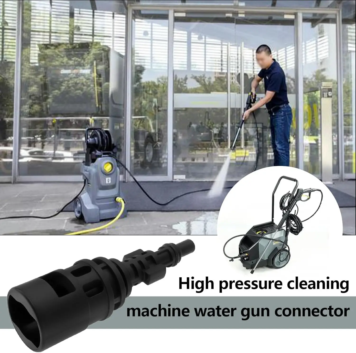 1Pcs Hochdruch Cleaner Adapter Conversion Adapter Coupling Connector Compatible with Karcher Compatible with Lavor Parksi