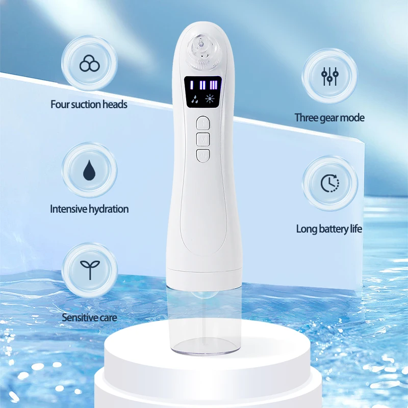2026 New Blackhead Remove Water Cycle Facial Cleaning Tools Pore Vacuum Cleaner  Black Dot Remove USB Rechargeable Face Vacuum