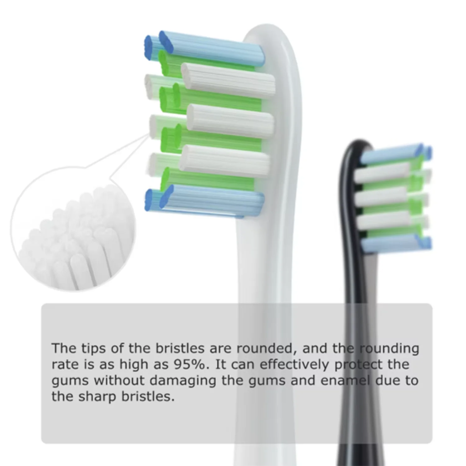 Replacement Brush Heads For Oclean X/ X PRO/ Z1/ F1/ One/ Air 2 /SE Sonic Electric Toothbrush Head DuPont Soft Bristle Nozzles